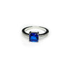 Wholesale Glam Square Copper White Gold Plated Artificial Gemstones Rings