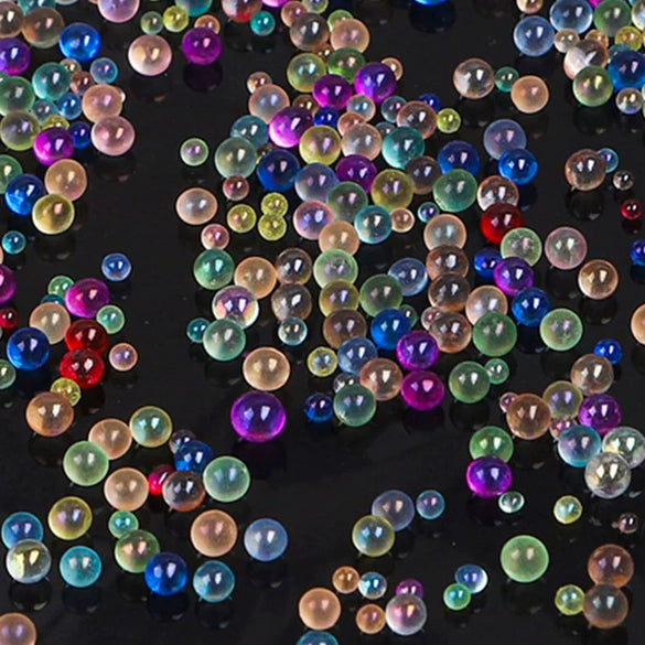 Glass Colored Plating Bubble Beads Mobile Phone Shell Accessories Diy Handmade Material
