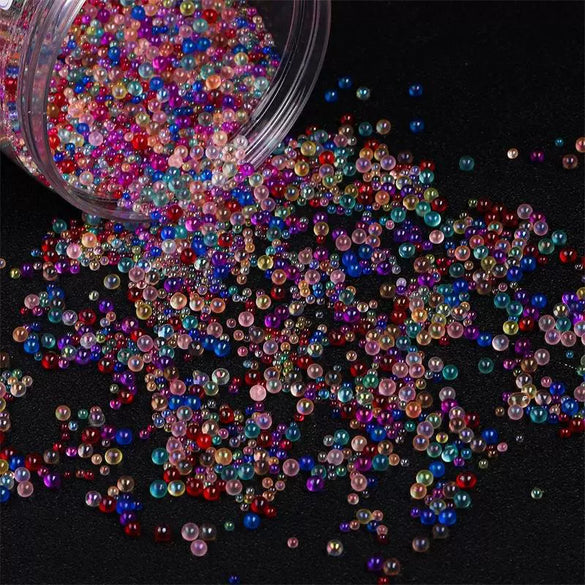 Glass Colored Plating Bubble Beads Mobile Phone Shell Accessories Diy Handmade Material