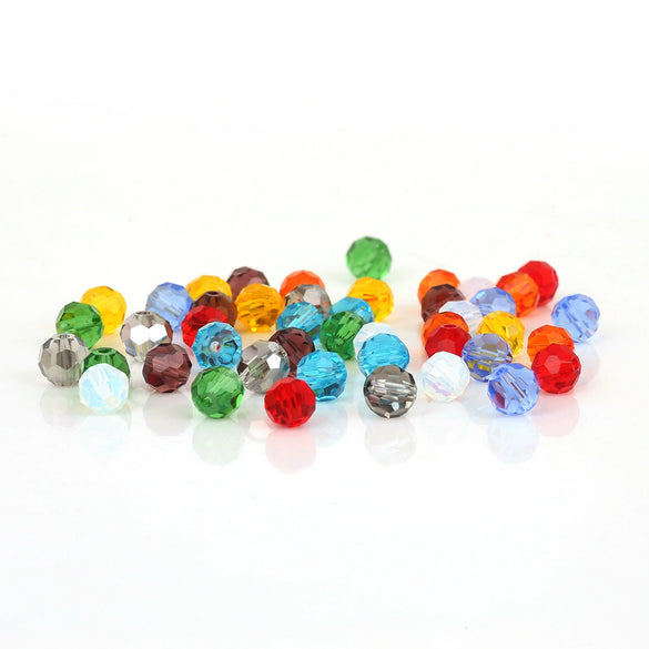 Glass Crystal Ball Beads Handmade Loose Beads For Bracelet Accessories