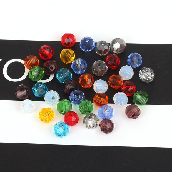 Glass Crystal Ball Beads Handmade Loose Beads For Bracelet Accessories