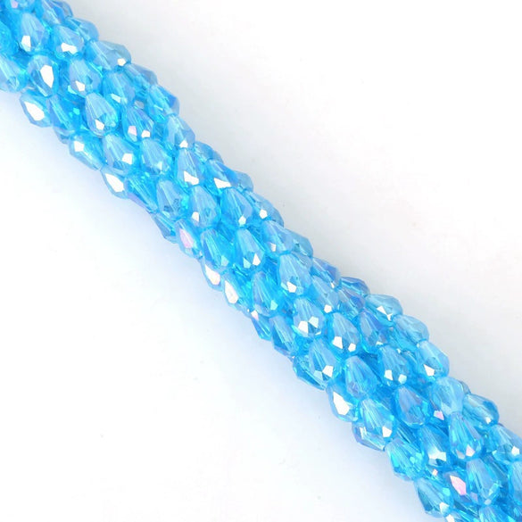 Glass Crystal Drop Beads Handmade Diy Colored Beaded Accessories