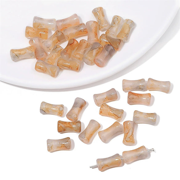 Glass Glaze Bamboo Beads Handmade Jewelry Hair Accessories Bracelet Necklace Material