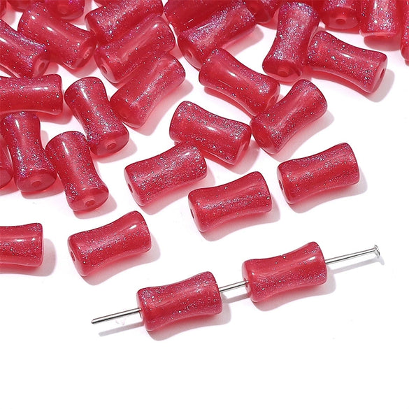Glass Glaze Bamboo Beads Handmade Jewelry Hair Accessories Bracelet Necklace Material
