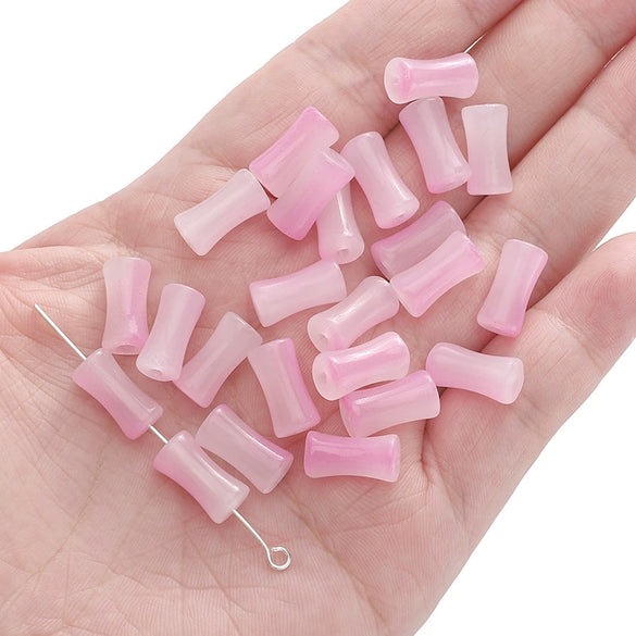 Glass Glaze Bamboo Beads Handmade Jewelry Hair Accessories Bracelet Necklace Material