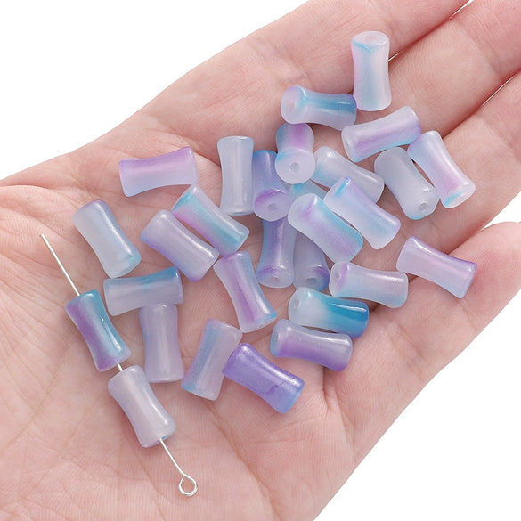 Glass Glaze Bamboo Beads Handmade Jewelry Hair Accessories Bracelet Necklace Material
