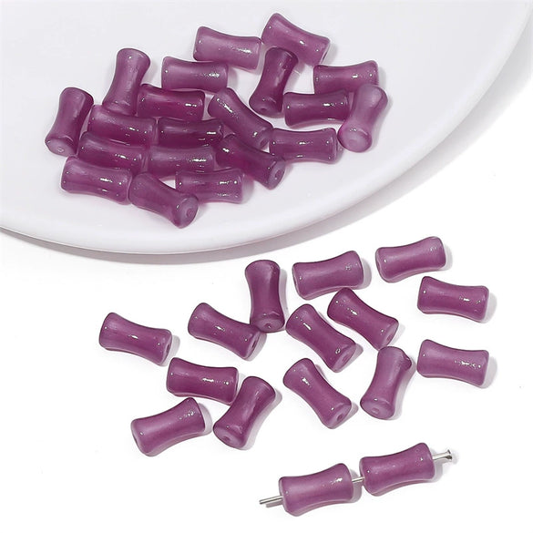 Glass Glaze Bamboo Beads Handmade Jewelry Hair Accessories Bracelet Necklace Material