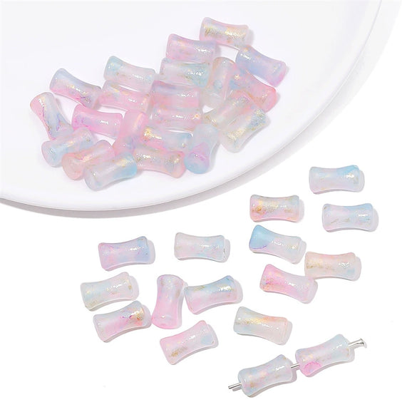 Glass Glaze Bamboo Beads Handmade Jewelry Hair Accessories Bracelet Necklace Material