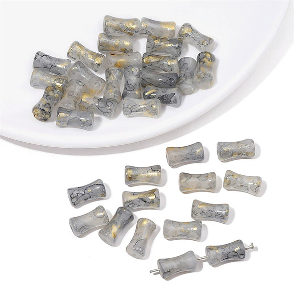 Glass Glaze Bamboo Beads Handmade Jewelry Hair Accessories Bracelet Necklace Material