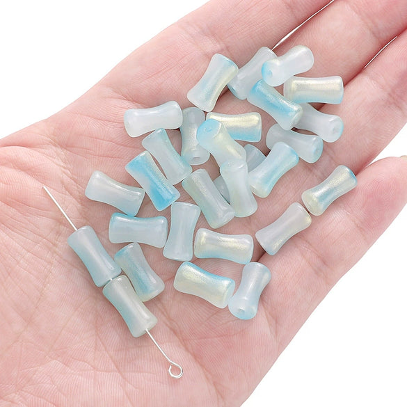 Glass Glaze Bamboo Beads Handmade Jewelry Hair Accessories Bracelet Necklace Material