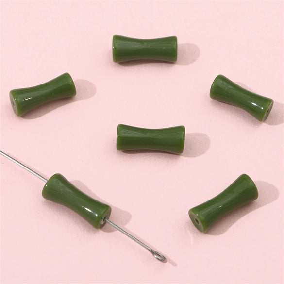Glass Glaze Bamboo Beads Handmade Jewelry Hair Accessories Bracelet Necklace Material