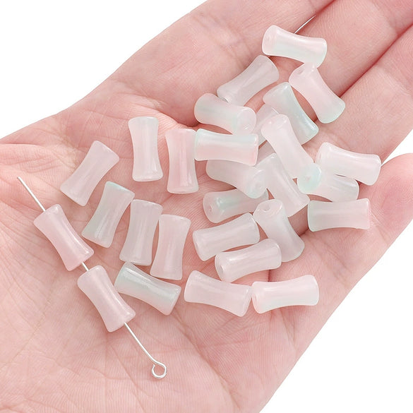 Glass Glaze Bamboo Beads Handmade Jewelry Hair Accessories Bracelet Necklace Material