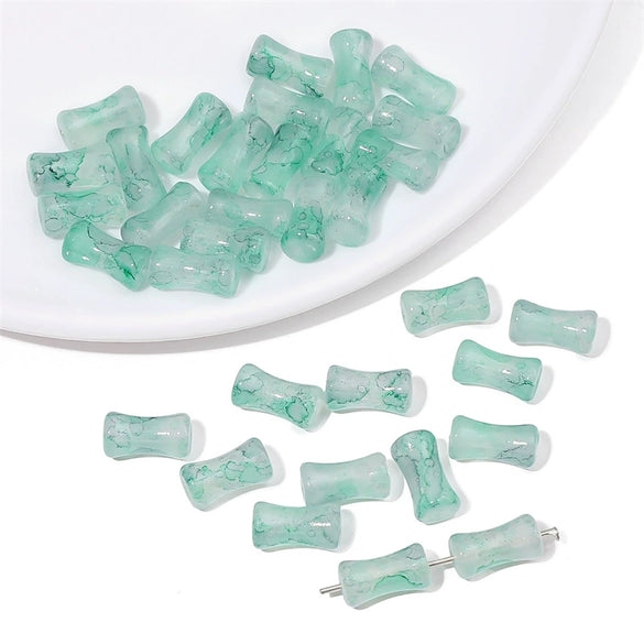 Glass Glaze Bamboo Beads Handmade Jewelry Hair Accessories Bracelet Necklace Material