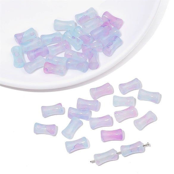 Glass Glaze Bamboo Beads Handmade Jewelry Hair Accessories Bracelet Necklace Material