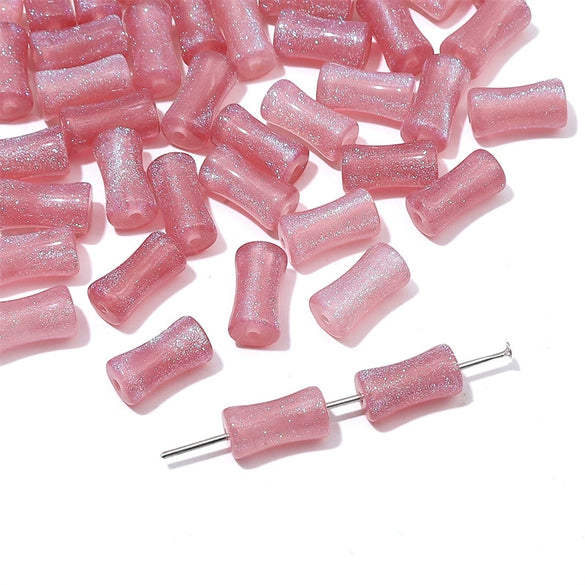 Glass Glaze Bamboo Beads Handmade Jewelry Hair Accessories Bracelet Necklace Material