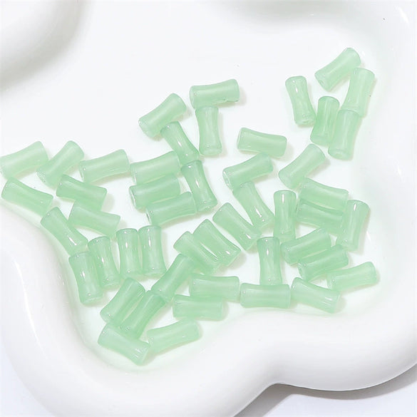 Glass Glaze Bamboo Beads Handmade Jewelry Hair Accessories Bracelet Necklace Material