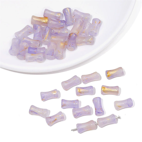 Glass Glaze Bamboo Beads Handmade Jewelry Hair Accessories Bracelet Necklace Material