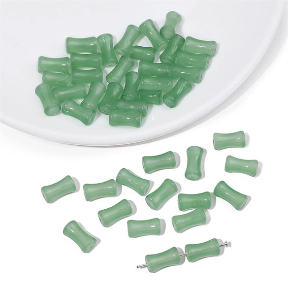 Glass Glaze Bamboo Beads Handmade Jewelry Hair Accessories Bracelet Necklace Material