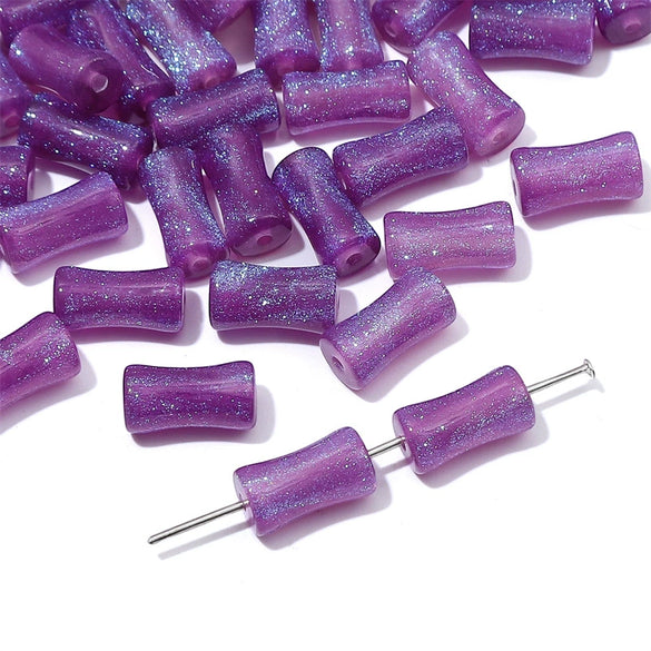 Glass Glaze Bamboo Beads Handmade Jewelry Hair Accessories Bracelet Necklace Material
