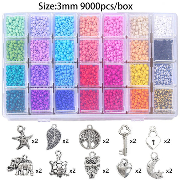 Glass Glaze Beads Baking Paint Diy Handmade Bracelet Necklace Accessories