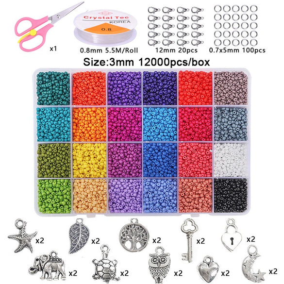 Glass Glaze Beads Baking Paint Diy Handmade Bracelet Necklace Accessories