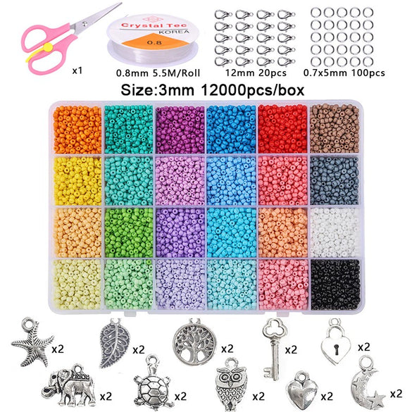 Glass Glaze Beads Baking Paint Diy Handmade Bracelet Necklace Accessories