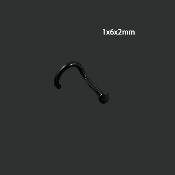 Glass Glaze Cshaped Bending Rod Nose Ring Puncture Nose Ornaments Unisex