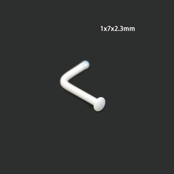 Glass Glaze Cshaped Bending Rod Nose Ring Puncture Nose Ornaments Unisex