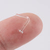 Glass Glaze Cshaped Bending Rod Nose Ring Puncture Nose Ornaments Unisex