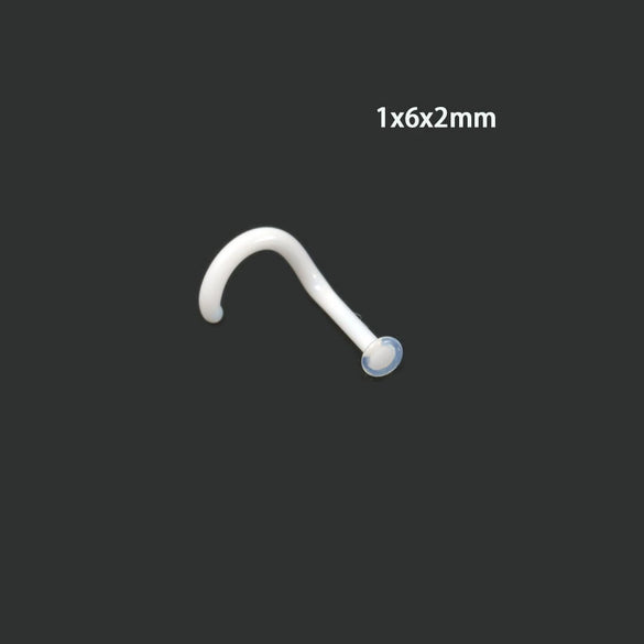 Glass Glaze Cshaped Bending Rod Nose Ring Puncture Nose Ornaments Unisex