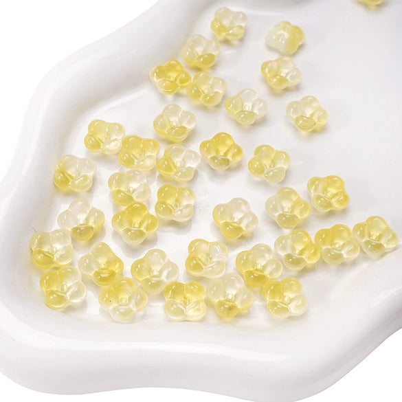 Glass Glaze Gradient Fat Osmanthus Beads Torus Loose Beads Diy Handmade Beaded Material For Bracelet Necklace Accessories