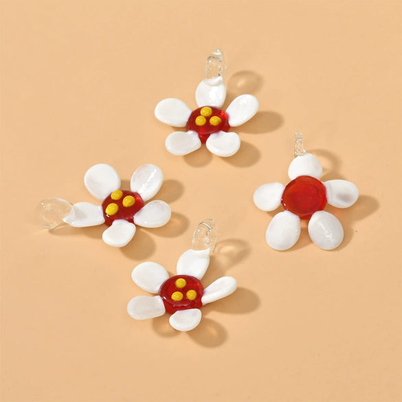 Glass Glaze Handmade Sunflower Pendant Necklace Accessories