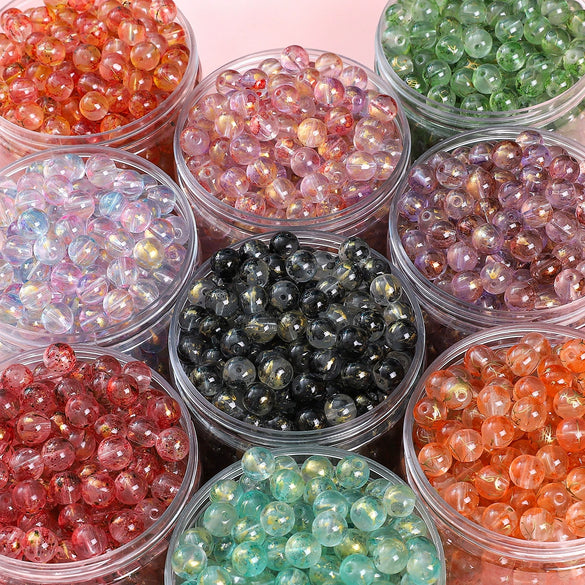 Glass Glaze Natural Style Loose Beads For Diy Handmade Jewelry Accessories