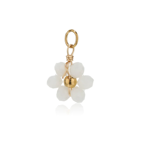 Glass Glaze Plant Flower Inlay Pendant Jewelry Accessories