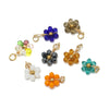 Glass Glaze Plant Flower Inlay Pendant Jewelry Accessories