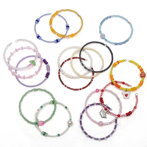 Glass Glaze Round Beads For Diy Handmade Beaded Bracelet Necklace Accessories