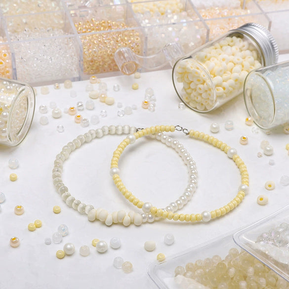 Glass Glaze Round Beads For Diy Handmade Beaded Bracelet Necklace Accessories