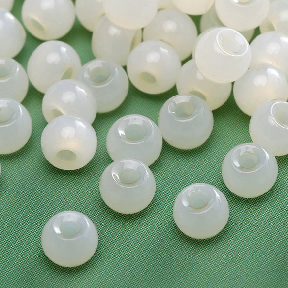 Glass Glaze Round Beads For Diy Handmade Beaded Bracelet Necklace Accessories
