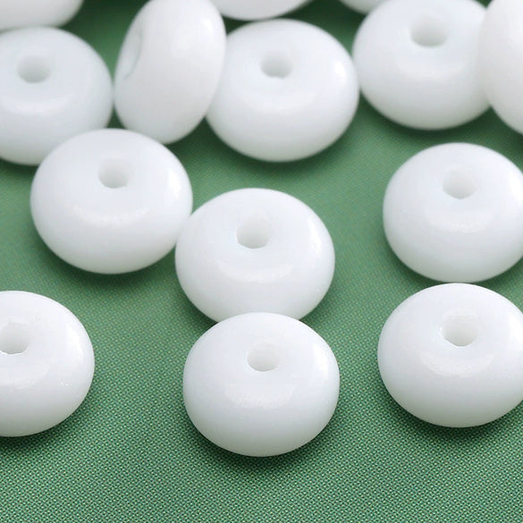 Glass Glaze Round Beads For Diy Handmade Beaded Bracelet Necklace Accessories