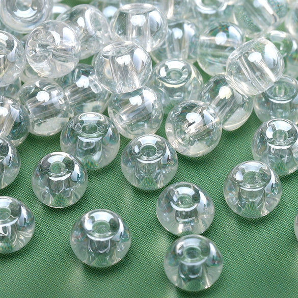Glass Glaze Round Beads For Diy Handmade Beaded Bracelet Necklace Accessories