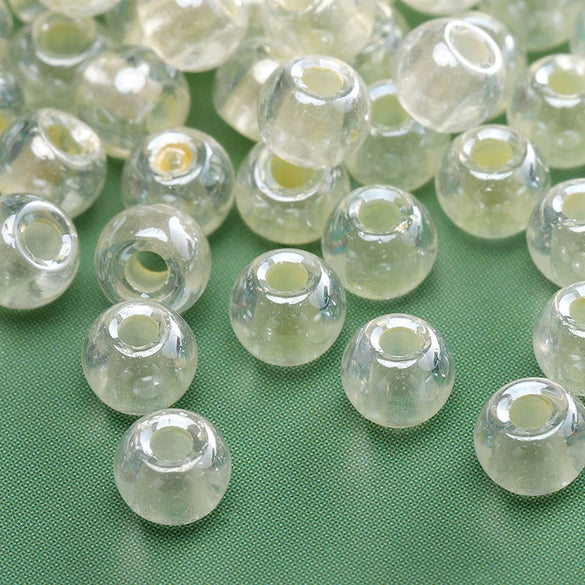Glass Glaze Round Beads For Diy Handmade Beaded Bracelet Necklace Accessories