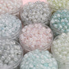 Glass Glaze Round Beads Handmade Diy Bracelet Necklace Accessories With Floral Vignetting Blue Powder