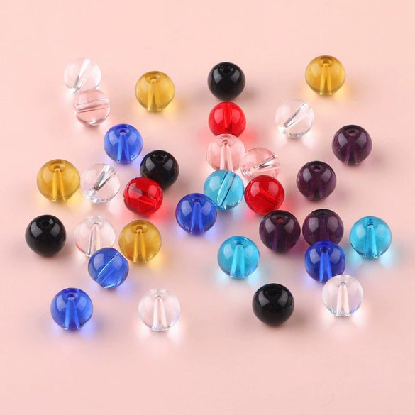 Glass Glaze Round Beads Handmade Jewelry Material For Bracelet Necklace