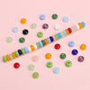 Glass Glaze Wheel Beads For Diy Handmade Bracelet Necklace Mobile Phone Chain Accessories Geometric Style