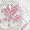 Glass Glazed Beads Jewelry Bracelet Necklace Mobile Phone Chain Accessories With Pearlescent Treatment And Lines Pattern