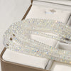 Glass Glazed Flat Round Cut Artificial Crystal Beads Electroplated Jewelry Making Material