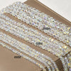 Glass Glazed Flat Round Cut Artificial Crystal Beads Electroplated Jewelry Making Material