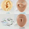 Glass Glazed Geometric Handmade Nose Ring Earring Piercing Umbilical Ornament