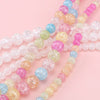 Glass Glazed Loose Beads With Broken Flowers Pattern For Diy Jewelry Accessories Lovely Geometric Style