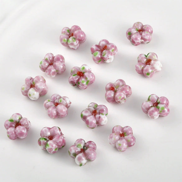 Glass Glazed Natural Style Straight Hole Beads Handmade Jewelry Accessories